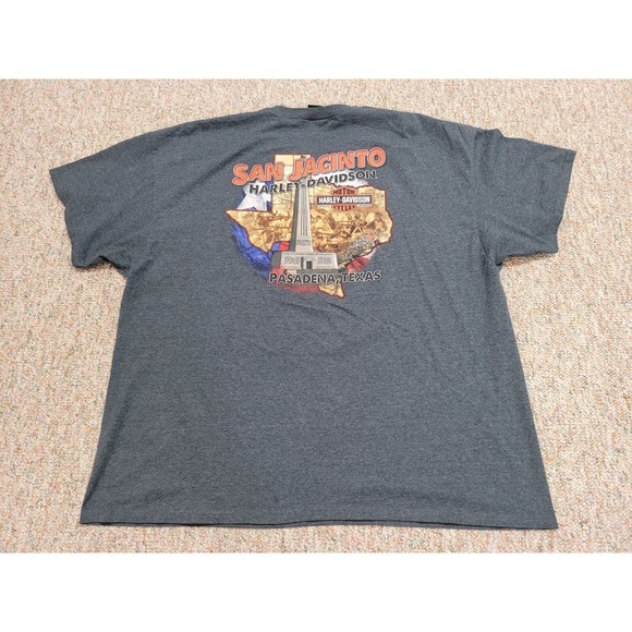 Harley-Davidson Other - Harley Davidson T-Shirt Mens 3XL Gray San Jacinto Texas Eagle Biker Graphic Tee